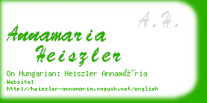 annamaria heiszler business card